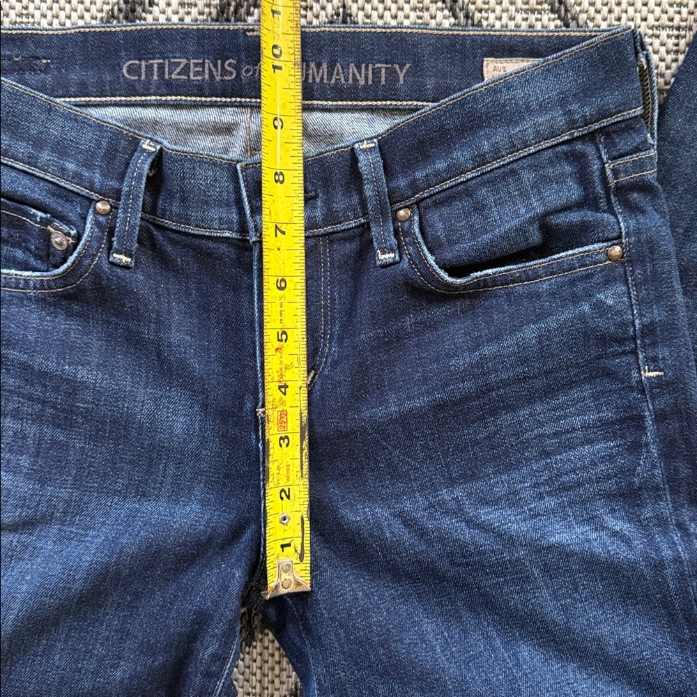Citizens Of Humanity Low Rise No Distress Dark Wash Straight Leg Jeans Size 26 - Picture 7 of 10